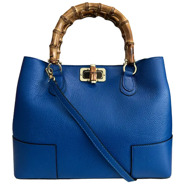 Merchandcarter-Modarno womens bag in genuine leather-blue