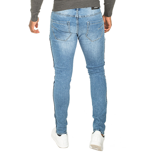 A135c Blue Distressed Ripped Denim Jeans