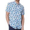 Off White Blue Pineapple Short Sleeve Shirt