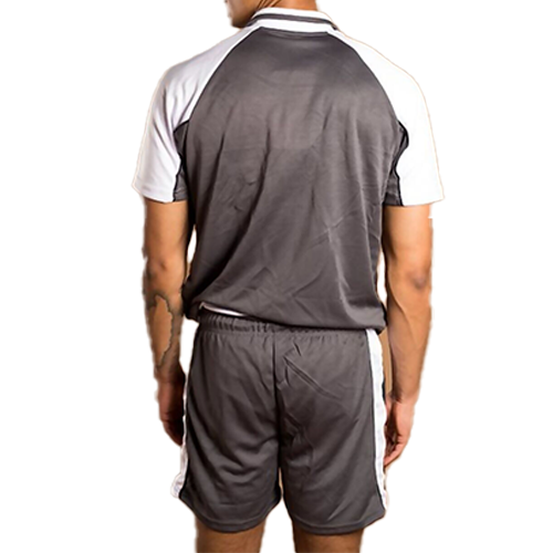 TS2471c Grey Active Raglan Contrast Panel Short Set