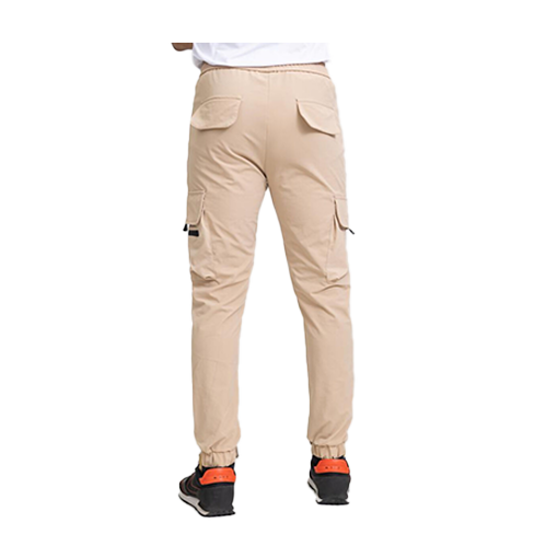 TX-810-3d Beige Contrast Shell Cargo Jogger
