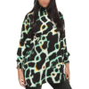Tie Dye Print Shirred Neck Dress