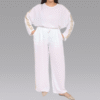 Plain Side Sequin Lace Drawstring Waistband Co-Ord Set