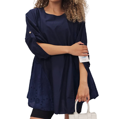 Plain Crochet Patch Pockets Cotton Top