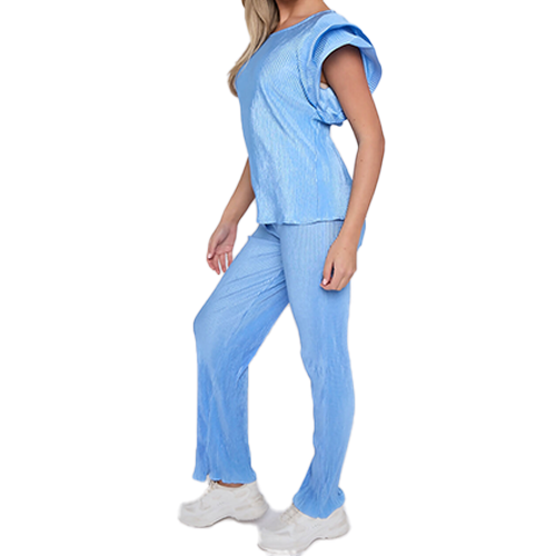 LM9937b Job Lot Wide Sleeve Plisse Top and Trouser Co-Ord Set