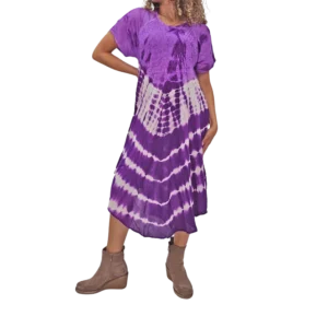 Women's-dress-11616603-K102-TD-Tie Dye-Pattern-Umbrella-Style-Dress-Purple-Merch-&-Carter