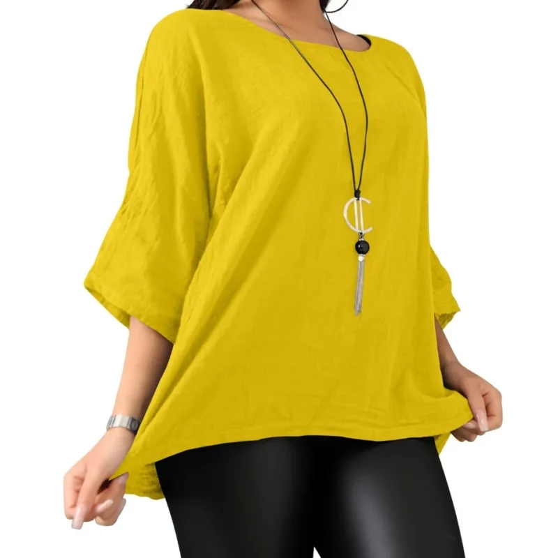 Merch-&-Carter-Online-Marketplace-shopping-Necklace-Top-Plain-Tunic-100%- Cotton-New-Lemon-Side Merch-&-Carter-Online-Marketplace-shopping-Necklace-Top-Plain-Tunic-100%- Cotton-New-Lemon