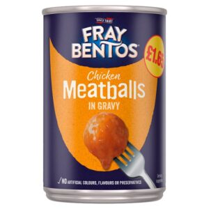 Buy at Merch & Carter, Fray Bentos Chicken Meatballs in Gravy 380gram Tasty Bite Sized Chicken Meatballs in Gravy No Artificial Colours, Flavours or Preservatives