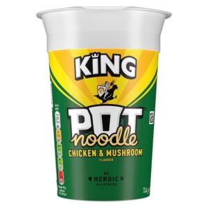 Buy at Merch & Carter, Pot Noodle King Pot Noodle Chicken & Mushroom 114g